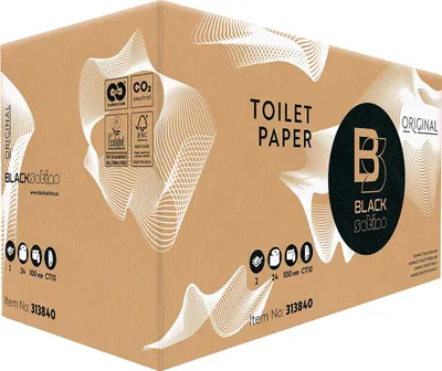 Produktbild von Satino Black Systemrollen Weiß, Weiß, 100 m, 14 cm, CO2 neutral, EU Ecolabel