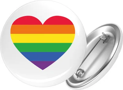 Produktbild von Huuraa Button Regenbogenflagge LGBT+ Pride Flag 59mm rund mit Sicherheitsnadel Ansteckbutton Geschenkidee