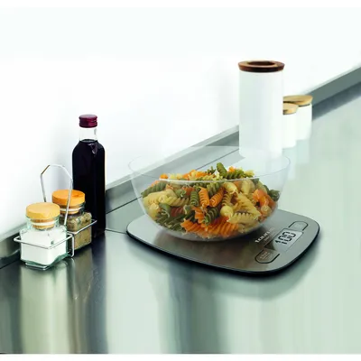 Produktbild von Taurus Easy Inox, Elektronische Küchenwaage, 5 kg, 1 g, Edelstahl, Edelstahl, Arbeitsplatte