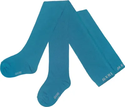 Produktbild von Kinder Strumpfhosen aus Baumwolle Unifarben Glatt Baltic Blau Große 68