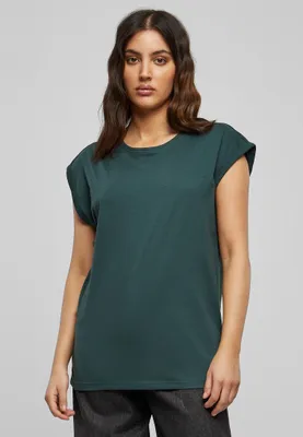 Produktbild von Urban Classics Kurzarm-T-Shirt für Frauen Vlony flaschengrün L