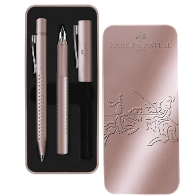 Obrázok produktu pre Faber-Castell 201539, Ružové zlato, 2 kusov, Guľôčkové pero + Plniace pero