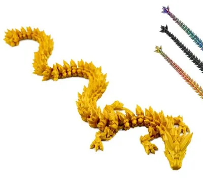 Image de Dragon 3D – 22 cm | Figurine Fantasy de Collection et Décoration – Doré