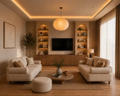 Immagine prodotto di Elegante set di mobili per soggiorno composto da due divani a tre posti e un poggiapiedi coordinato, color beige