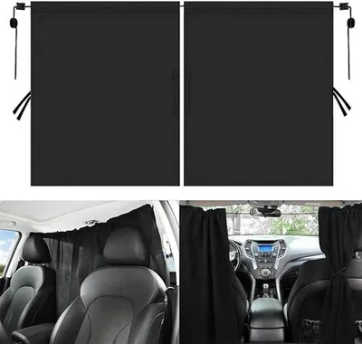 Produktbild von Famanu Autoscheidungsgardine, abnehmbar, 140 x 82 cm - Schwarz