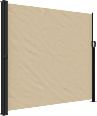 Image de vidaXL Marquise latérale extensible Beige 180x500 cm
