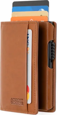 Zdjęcie produktu dla AdroitGoods Card Holder 7 Card Wallet - etui na karty kredytowe z technologią RFID - skórzane/brązowe
