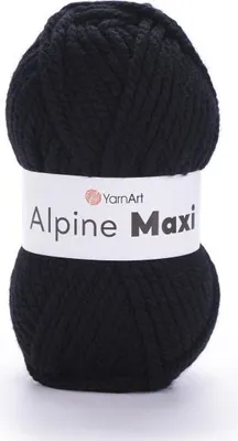 Produktbild von Yarn Art Alpine Maxi 661 Black Strickgarn