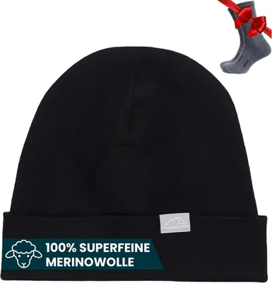 Image de Bonnet unise en Laine - 100% Laine - idéal pour les activités de plein air - pour hommes et femmes
