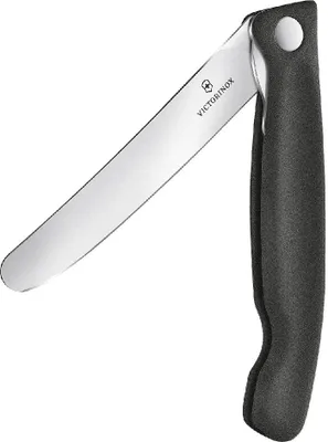 Image de Victorinox Swiss Classic Couteau à légumes pliable, lame droite, blister noir