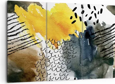 Produktbild von Bild auf Leinwand - Leinwandbild - 3 Teile - Abstraktion Muster Flecken - 105x70cm - Wand Bild - Wanddeko - Wandbilder - Leinwanddruck - Bilder - Wanddekoration - Leinwand bilder - CE105x70-4282