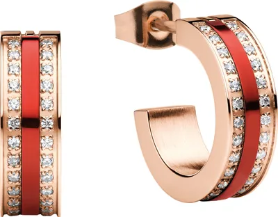 Produktbild von Bering Creolen rosévergoldet rot 723-394-05