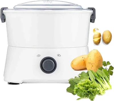 Productafbeelding van Elektrische Aardappelschilmachine - Groente Droger - Snel Schillen - Eénknopsbediening - 1 kg capaciteit - Zwart