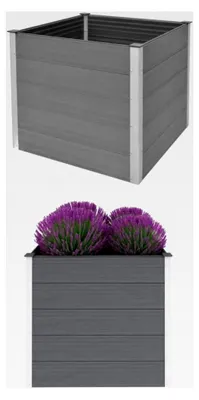 Produktbild von Garten-Hochbeet WPC 100x100x91 cm Grau