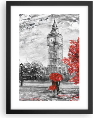 Produktbild von Gerahmtes Poster - Schwarzer Rahmen - London Bus - 30x40 cm - Wand Bild - Wanddeko - Wandbilder - Kunstposter - Wandposter - Bilderrahmen - Bilder - Kunstdruck - Wandbild - P2BPA30x40-3866