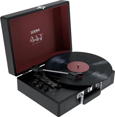 Zdjęcie produktu dla Gramofon winylowy z wbudowanymi głośnikami, czarny