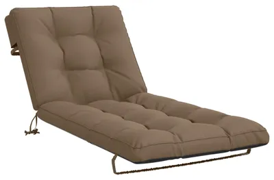 Productafbeelding van Ligstoel Kussen VIANEN 100% Polyester Taupe 200 x 80 x 8 cm