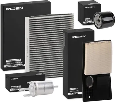 Produktbild von RIDEX Filterset Inspektionspaket Filtersatz für VW Golf V Schrägheck (1K1) POLO (9N) GOLF VI (5K1) Polo Schrägheck (6R1, 6C1) für SEAT