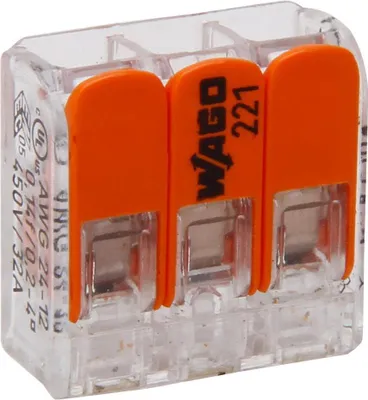 Produktbild von Wago -Schweißklemme, 3 -Zeit 0,2-4,0 Mm² - Orange - 5 Stück