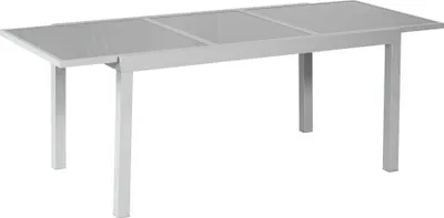 Obrázek produktu pro Rozkládací stůl Merxx cca 120 (180) x 90 cm, šedá deska stříbrná/šedá , 26450-219