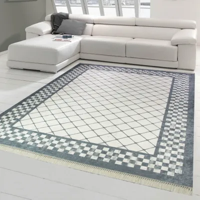 Immagine prodotto di Tappeto moderno da salotto in grigio crema dimensioni - 120 x 160 cm