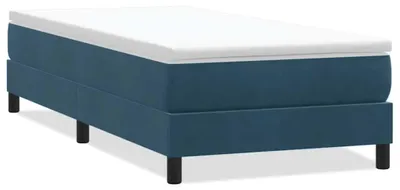 Produktbild von vidaXL Boxspringbett ohne Matratze Dunkelblau 100x220 cm Samt