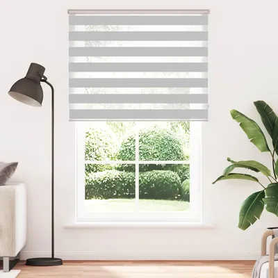 Immagine prodotto di vidaXL Tenda a rullo doppia Grigio chiaro 140x200 cm Larghezza tessuto 135,9 cm Poliestere