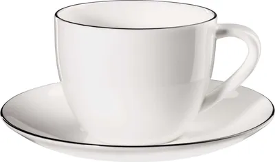 Zdjęcie produktu dla Filiżanka do cappuccino ASA A Table Ligne Noire z spodkiem, 250 ml