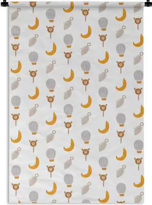 Produktbild von MuchoWow® Wandteppich Wandbehang Illustrationen - Pastell - Muster 90x135 cm Tapisserie Dekoration Wandtuch - Baumwolle - Wandskulptur