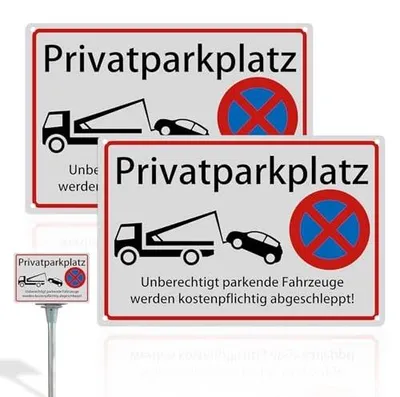 Zdjęcie produktu dla Tabliczka prywatny parking aluminium metalowa z odblaskiem 300X200MM