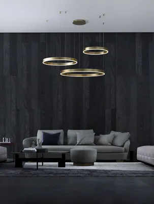 Produktbild von Nova Luce MOTIF LED Pendelleuchte Gold 140W Warmweiss 250x100cm dimmbar 9530190