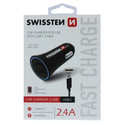 Obrázok produktu pre Nabíjačka Do Auta 2.4A Swissten