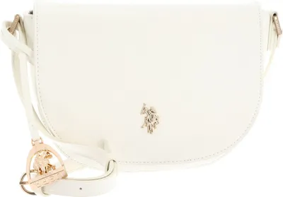 Image de U.S. POLO ASSN. sac à épaule bandoulière Jones Flap Crossbody Bag Cream White écru