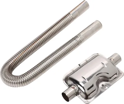 Produktbild von Abluftrohr für Standluftheizung mit Schalldämpfer, Edelstahl, Kraftstofftank, Dieselgas-Entlüftungsschlauch, 2,5 cm Innendurchmesser, 60 cm