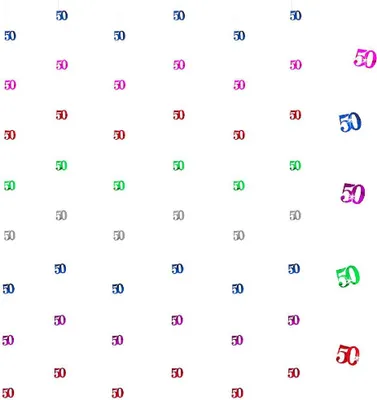 Produktbild von Oblique Unique 6 Deckenhänger Deko 50. Geburtstag - Farbmix