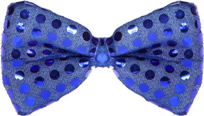 Produktbild von Pailletten Party Fliege blau