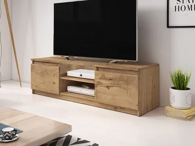 Obrázek produktu pro Televizní stolek s LED osvětlením KIKUKO - kaštan