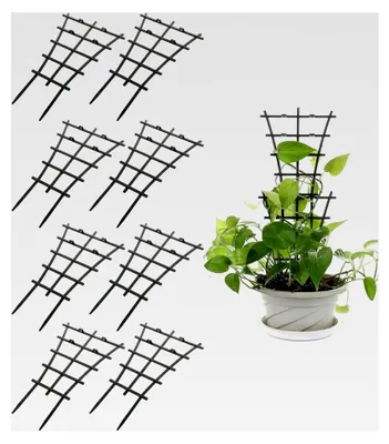 Produktbild von Rankgitter 8 Stück Garten Pflanzenstütze Blumenstütze Gitterspalier für Kletterpflanzen aus Kunststoff
