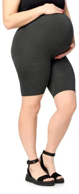 Produktbild von Merry Style Große Größen Damen Kurze Umstandsleggings Schwangerschaftsleggings aus Baumwolle MS10-465 (DunkelMelange, 7XL)