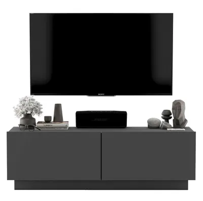 Zdjęcie produktu dla Uniwersalna Szafka RTV Loft Mała Komoda RTV Loft Industrialna Grafit MAT 120 cm