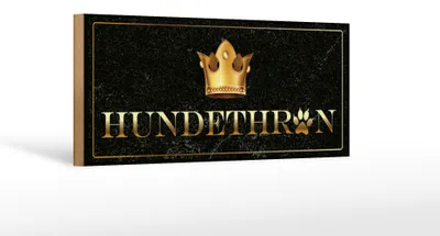 Produktbild von Holzschild Spruch 27x10 cm Hundethron Schild