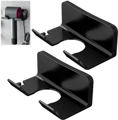 Produktbild von Unyqoos® Wandhalter für Haartrockner – bohrfreie Klebehalterung zur platzsparenden Aufbewahrung von Föhn, Glätteisen & Lockenstab