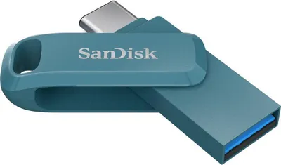 Produktbild von SanDisk Ultra Dual Drive Go Typ-A/Typ-C 1TB USB-Stick Blau Swivel, bis zu 400 MB/s, USB 3.2 Gen 1x1 (5 Gbit/s)