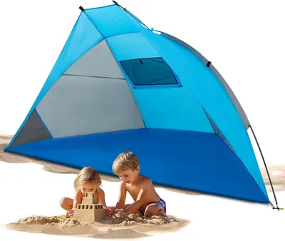 Produktbild von Strandmuschel Explorer Windschutz UV80 Strandzelt Sichtschutz Zelt Family XXL