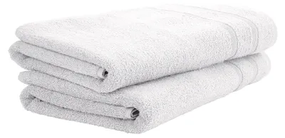 Produktbild von uncover by SCHIESSER Duschtuchset Brooklyn | Einfarbig | 2-teilig | 100% Baumwolle | Kuschelweich & Saugstark | 70x140 cm | Weiß
