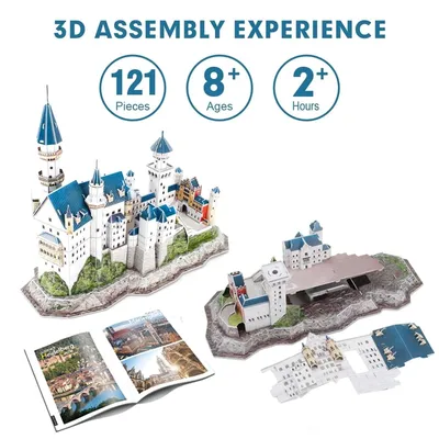 Image de CUBICFUN - Puzzle 3D Château de Neuschwanstein 121 pièces