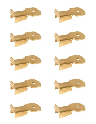 Produktbild von 10x Bodenträger Tablarträger Metall Stahl Gold Regal Halterung Bodenträgerschiene Regalstifte