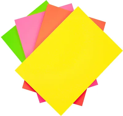 Image de Papier couleur A4 500 feuilles 4 couleurs mélange fluo néon