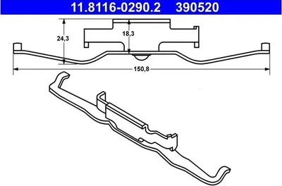 Zdjęcie produktu dla Zestaw Instalacyjny Klocków Hamulcowy Bmw Przód 5/7/X5 2,0-4,4 00-10