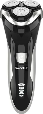 Image de SweetLF Rasoir électrique pour hommes, humide et sec, 100% étanche avec indicateur d'énergie, cadeau de Noël pour hommes, SWS7105, Noir